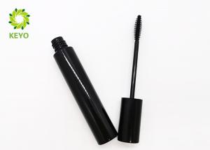 China Black Aluminum Mascara Containers Cylinder Shape For Cosmetic Packaging factory