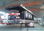 Carbon Steel Three Axle 50 Ton Flatbed Semi Trailer 13000*2500*1500mm