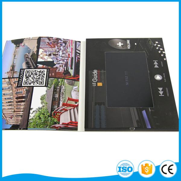 Custom Business Brochure With Video Screen , 2.4" 4.3" 5" 7" 10'' Lcd Wedding