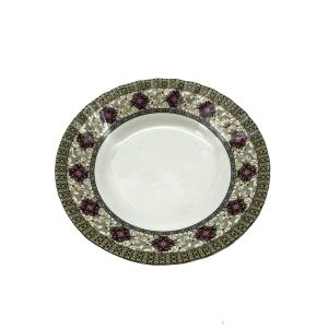 11 Melamine Melamine Salad Plate Round Shape durable With Ripple