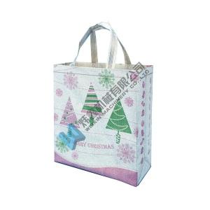 China Wholesale non-woven top quality custom glitter tote shopping bag for Christmas Festival factory