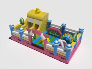 China Small Jumping Inflatable Castles Duck Park Yellow Pink Blue factory