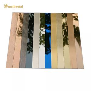 China 10mm Stainless Steel Tile Trim For Corner Decoration Brushed Flat Strips factory