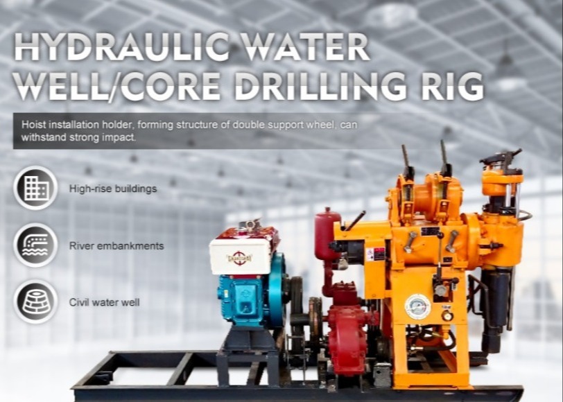 Portable Trailer Mounted Drilling Rigs Auto Borewell Soil Testing One Hundred Meters