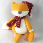 Christmas Stuffed Fox Short Soft Plush Toy Children'S Companion Doll