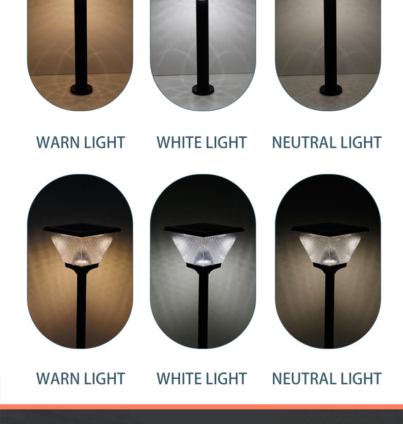 Lawn Bright White Solar Garden Lights Modern Outdoor 6V 4.5W 219x670mm