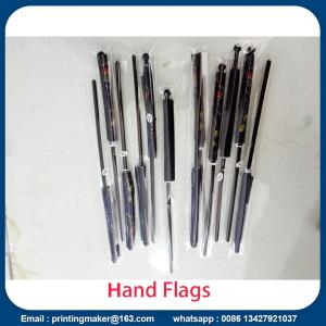China Custom Hand Waving Flags with Solid Flagpole factory