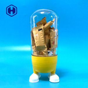 Sealable Smell Proof Cute 330ML Plastic Cookie Jar With Lids