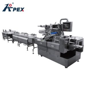 Automatic Feeding Biscuit Packaging Machine , Continuous Cookie Packing Machine