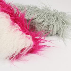 China 100% Acrylic Front Material Faux Fur Fabric Solid Color Long Pile from for Home Textile factory