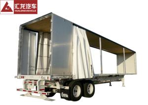 China PVC Tarpaulin Curtain Side Trailer , Curtain Side Semi Trailer With Sloping Floor factory