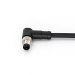 Male M8 Connector 4 Pin IEC 61076-2-104 Pre Assembled Cable Angled A Code