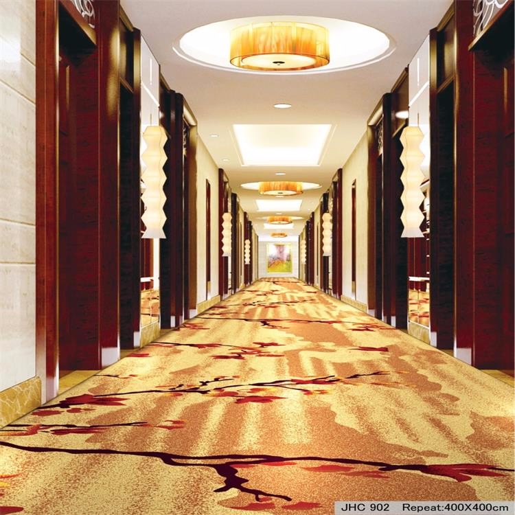Chinese ink painting printed design nylon carpet for hotel room