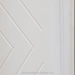 White Paint PVC Wooden Doors 90cm Width Waterproof 6 Layer Painting
