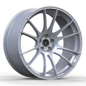 China Hyper Silver 1 Piece Forged Wheels Spokes Monoblock Alloy Aluminum Rims factory