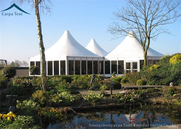 UV Wateproof Fabric 5m X 5m Pagoda Canopy Tent For Garden French Standard M2