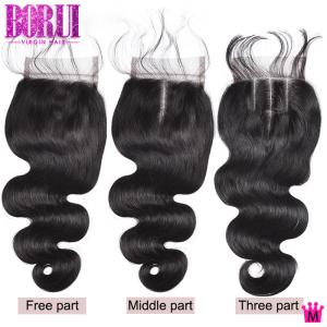 China Brazilian Unprocessed Hair Bundles With Closure , 6 * 6 5 * 5 4 * 4 Lace Closure factory