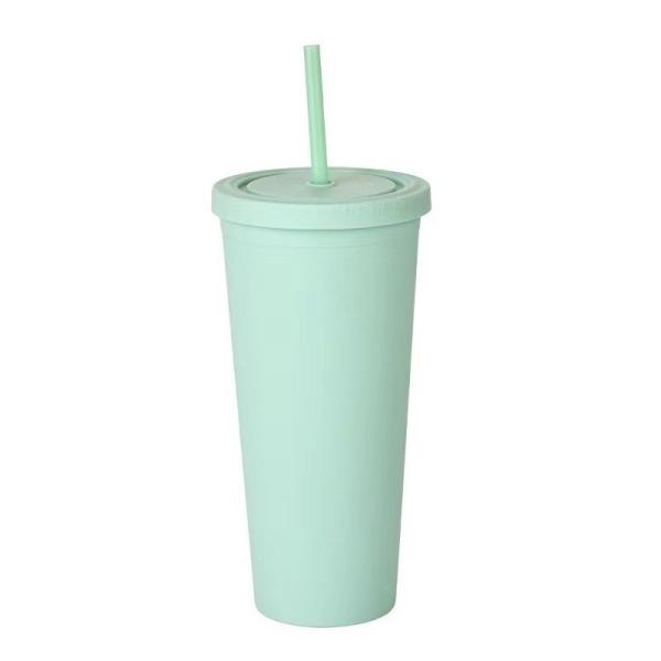 22oz Matte Pastel Tumblers Colored Double Wall Insulated Acrylic Tumblers With