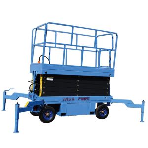Skylift Mobile Aerial Work Platform Lift 6m 8m 10m 12m 14m Hydraulic Scissor Lift for Cargo Scaffolding Mobile Lifter