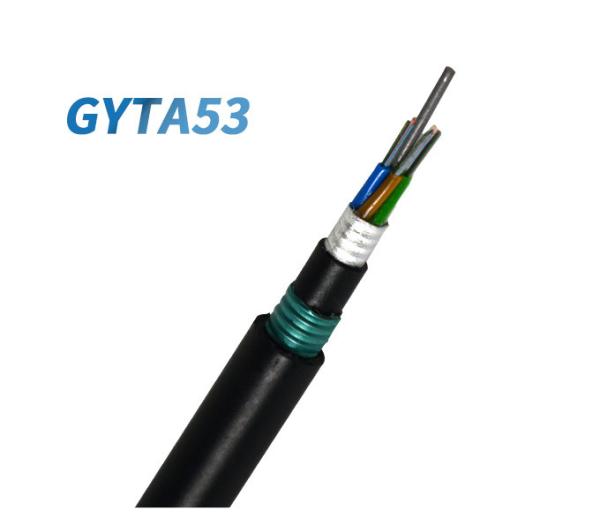 Manufacturer Double sheath GYTA53 24 Cores Single Mode Armored Underground Fibre