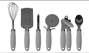 China 6 Pc Essentials Stainless Steel Kitchen Gadget Set Black Gun Metal factory
