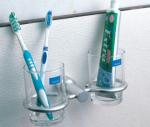 Bathroom shelves double cup shelf,cup holder