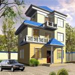 Beach Portable Light Gauge Steel House Prefabricated 3 Floors Free Design