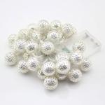 10/20/40/50leds Fairy Moroccan Hollow Metal Ball LED String Lights Battery