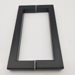 Hotel 8 inch Black Matte D type Stainless Steel 304 Glass Door Handle for Shower