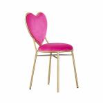 Love Shape Dressing Iron Art Nordic Style Dining Chairs , Scandinavian Style