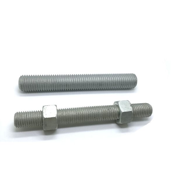 ASTM A193 Stud Bolt With 2 Nuts Carbon Steel DIN975 Grade 10.9 Threaded Stud Bolts
