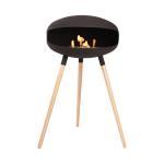 Freestanding Wood Hanging Suspended Ethanol Fireplace Black