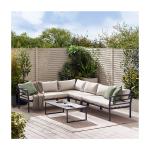 Minimalist Modern Style Outdoor Furniture Set Aluminum Frame Coffee Table