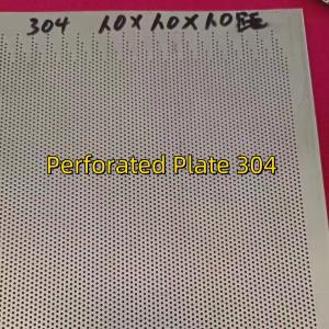 China Stainless Steel Perforated Sheet SUS304 1MM THK X HOLE Ø1MM X PITCH 2MM X L1000MM X 2000MM factory