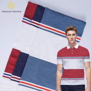China Breathable Cotton Pique Fabric Double Yarn Knitted Texture 185cm WJ-402-19520 factory