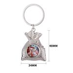 Sublimation Christmas Gift Bag Key Chain Pendant Sublimation Keyring