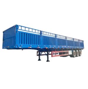 China CIMC 3 Axles 4 Axles Fence Cargo Semi Trailer 60 80 Tons With Container Twist Lock factory