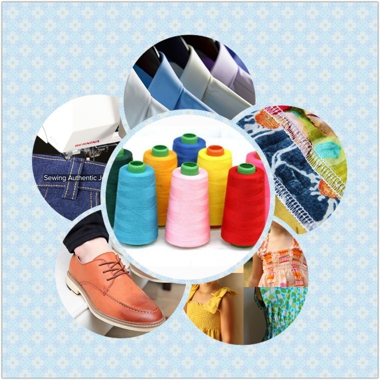 5000meter 20/2 30/2 40/2 5000Y 100% Polyester Sewing Thread For Coats Jeans Dress