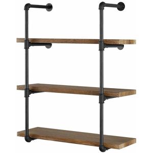 China Vintage Retro DIY Open Bookshelf Storage 4 Tier Industrial Wall Iron Pipe Shelf Shelves 3 Layer Shelving Bracket on sale