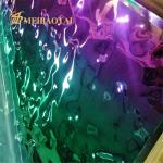 70 Micron Water Wave Stainless Steel Panel , PVD Metal Sheet For Kitchen Wall