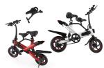 Family Folding Electric Assist Bicycle , Long Range Electric Bike Aluminum Alloy