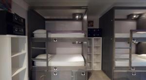 China Ho Chi Minh Apartment space saving room furniture by Laminate wood bunk bed with storage drawers and wardrobe cabinets factory