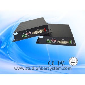 China 1 Port DVI Over Fiber Optic Extender with bidi stereo audio&amp;rs232 to 80KM factory