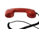 Anti Destructive PC / ABS Material Red Telephone Handset for Public Phone