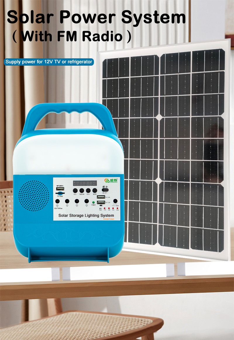 Portable Rural Solar Lighting System Kit Small Panel Energy Storage Power