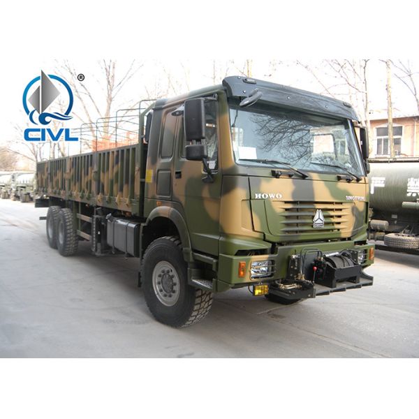 6x6 371hp All Wheel Drive Sinotruk Howo7 Cargo 30-60 Tons Load Capacity High - Brightness Headlights green color