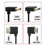 8K HDMI 2.1 Cable High Speed Thin Straight HDMI To Up Angle HDMI For Atomos