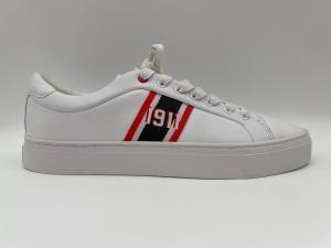 China Stylish Anti Skid Sports Shoes White Womens Leather Tennis Shoes White factory