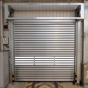 China Automatic Grey Galvanized Steel Roller Door With Standard Plywood Package factory
