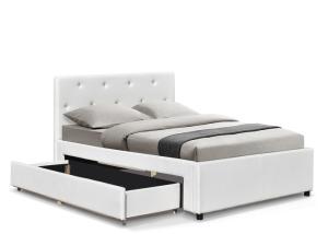 China Sunny Modern Faux Leather Storage Bed Double Size With Drawers OEM factory